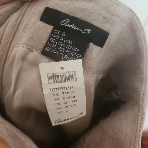 Arden B. Genuine Leather Embroidered Skirt Vintage NWT - Picture 7 of 9